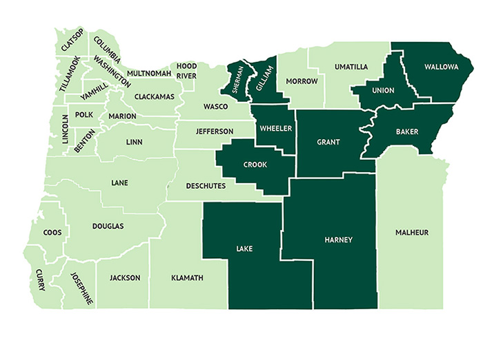 Oregon Microsite State Sales Map